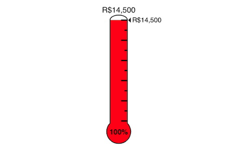 Obrigado, valor do telhado alcançado